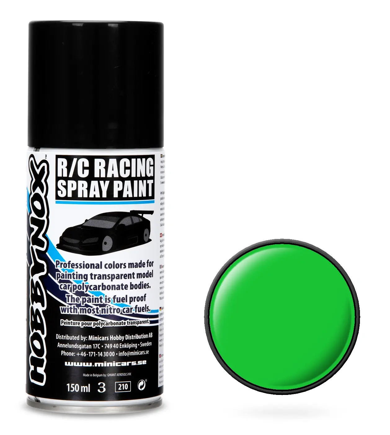 Peinture Lexan pour carrosserie vert vif 150ml - HN1306