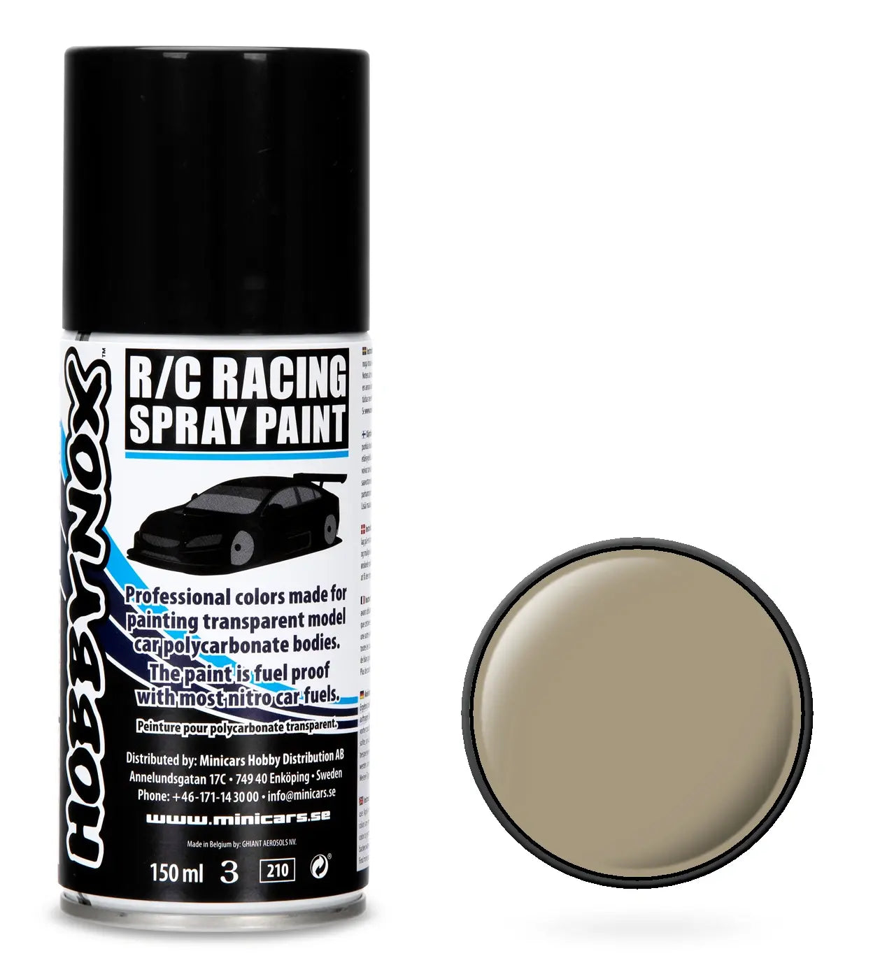 Peinture Lexan pour carrosserie beige 150ml - HN1600 - Breizh Modélisme.