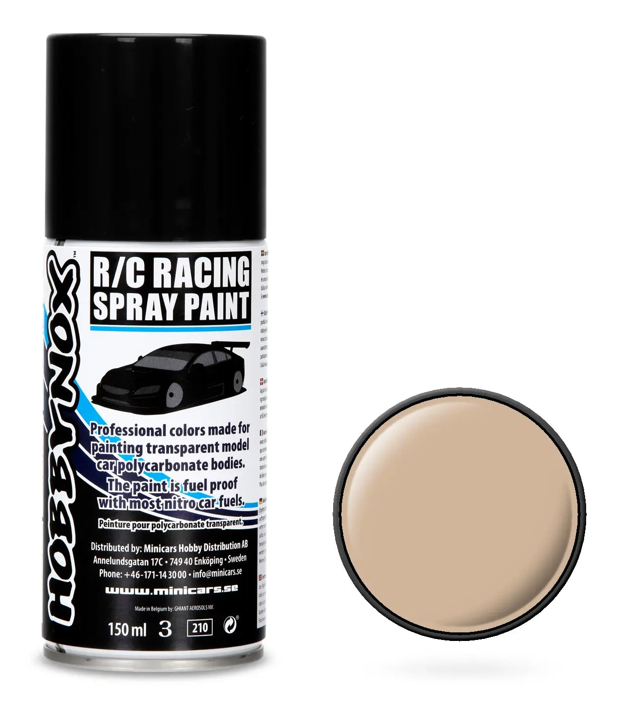 Peinture Lexan pour carrosserie sable 150ml - HN1601 - Breizh Modélisme.
