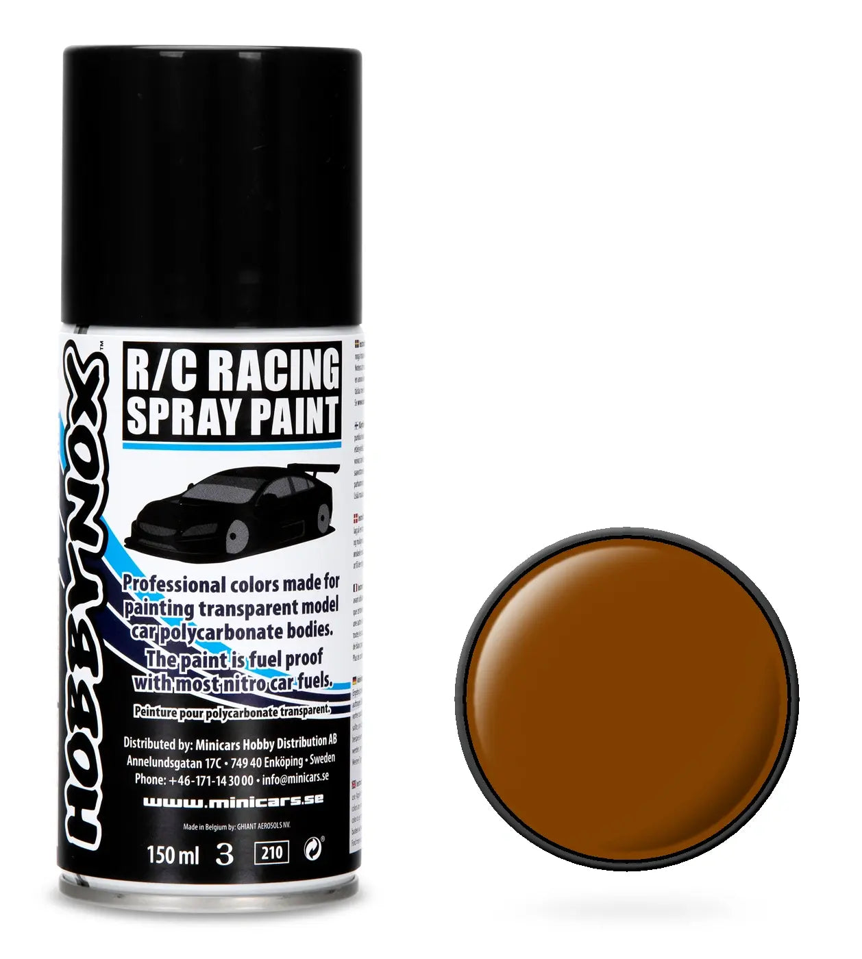 Peinture Lexan pour carrosserie marron 150ml - HN1604 - Breizh Modélisme.