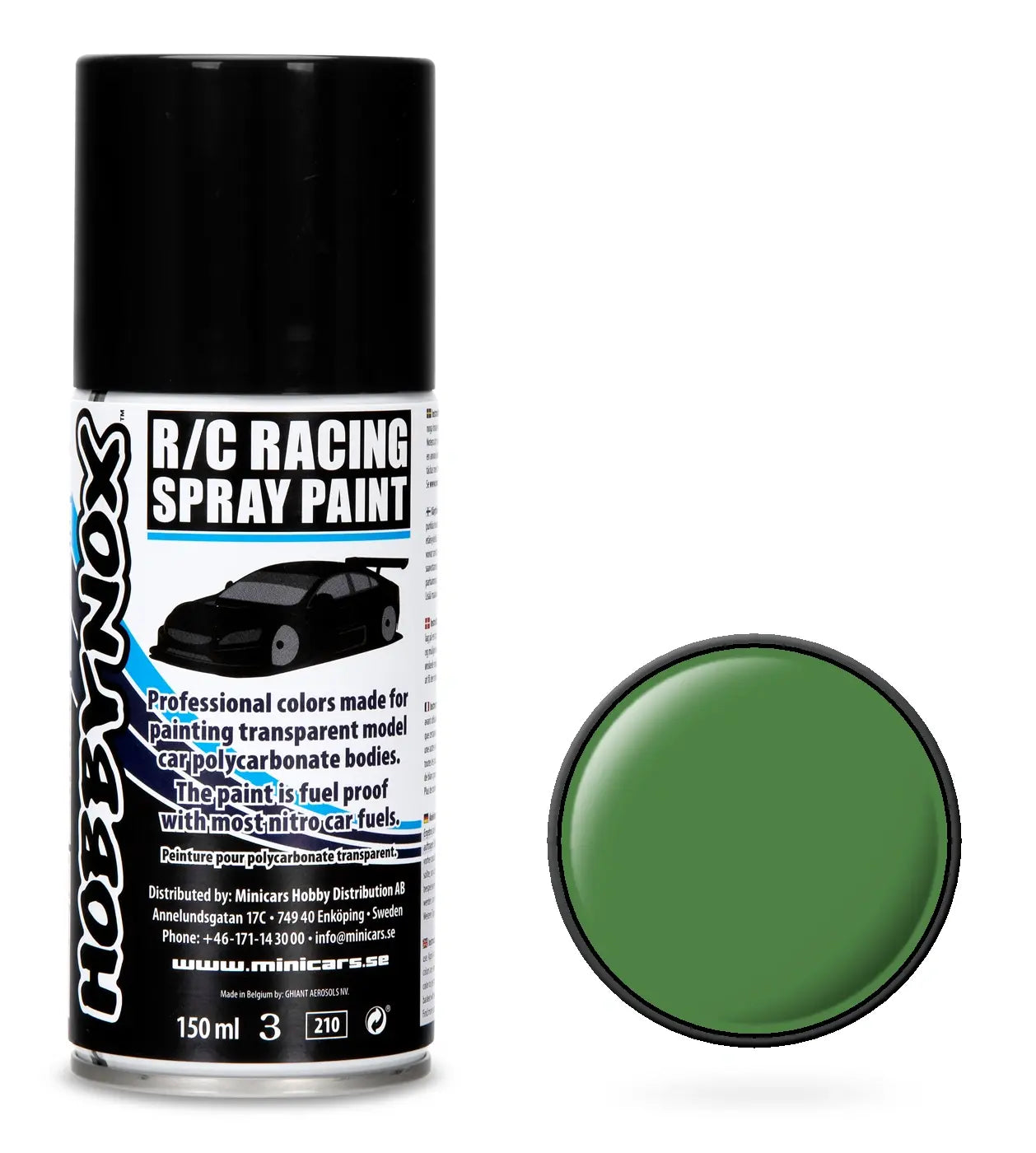 Peinture Lexan pour carrosserie vert olive 150ml - HN1605