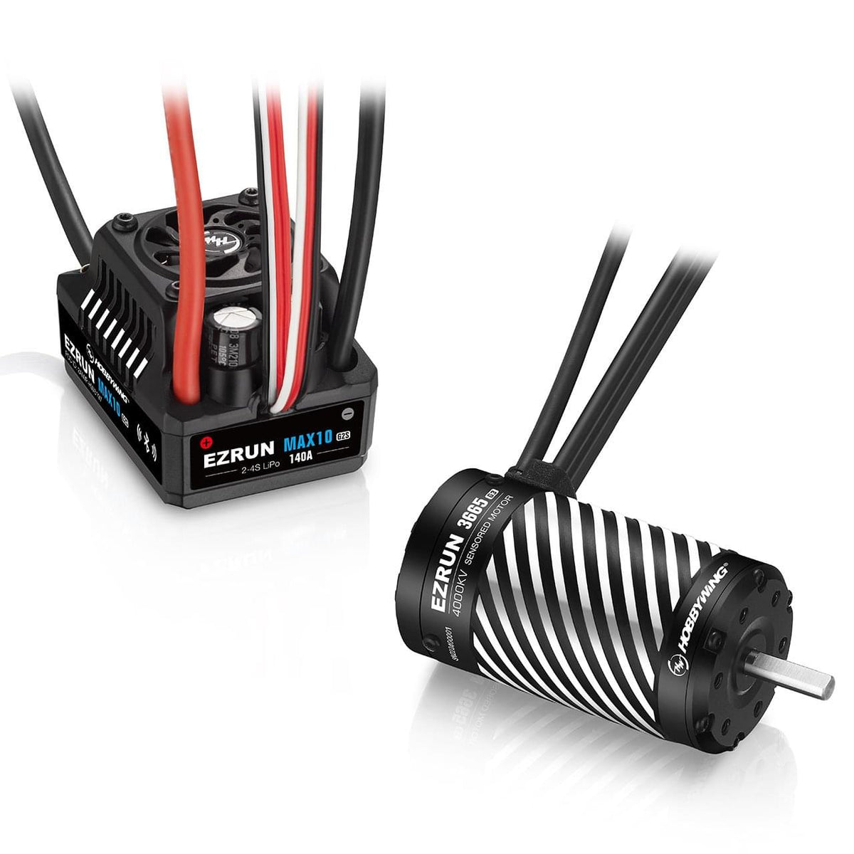 Combo brushless 1/10 Hobbywing Ezrun MAX10 G2S 140A 3665SD-4100kV-G3 5mm - Breizh Modélisme.