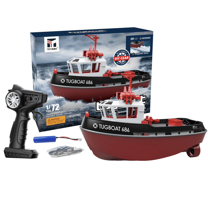 Remorqueur Radio-commandé 230mm Heng Long 1/72 Tugboat 686 noir