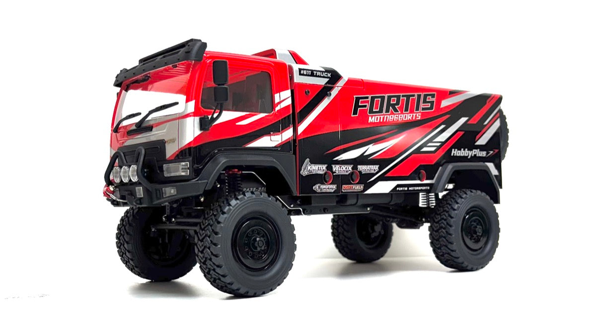Hobby Plus DKR-4 Fortis 1/18 Brushless RTR – Rally Truck 4WD rouge - Breizh Modélisme.