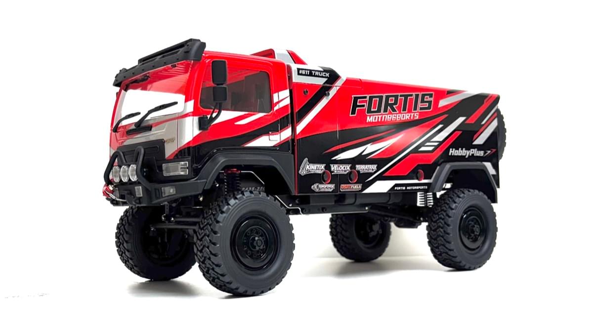 Hobby Plus DKR-4 Fortis 1/18 Brushless RTR – Rally Truck 4WD rouge - Breizh Modélisme.