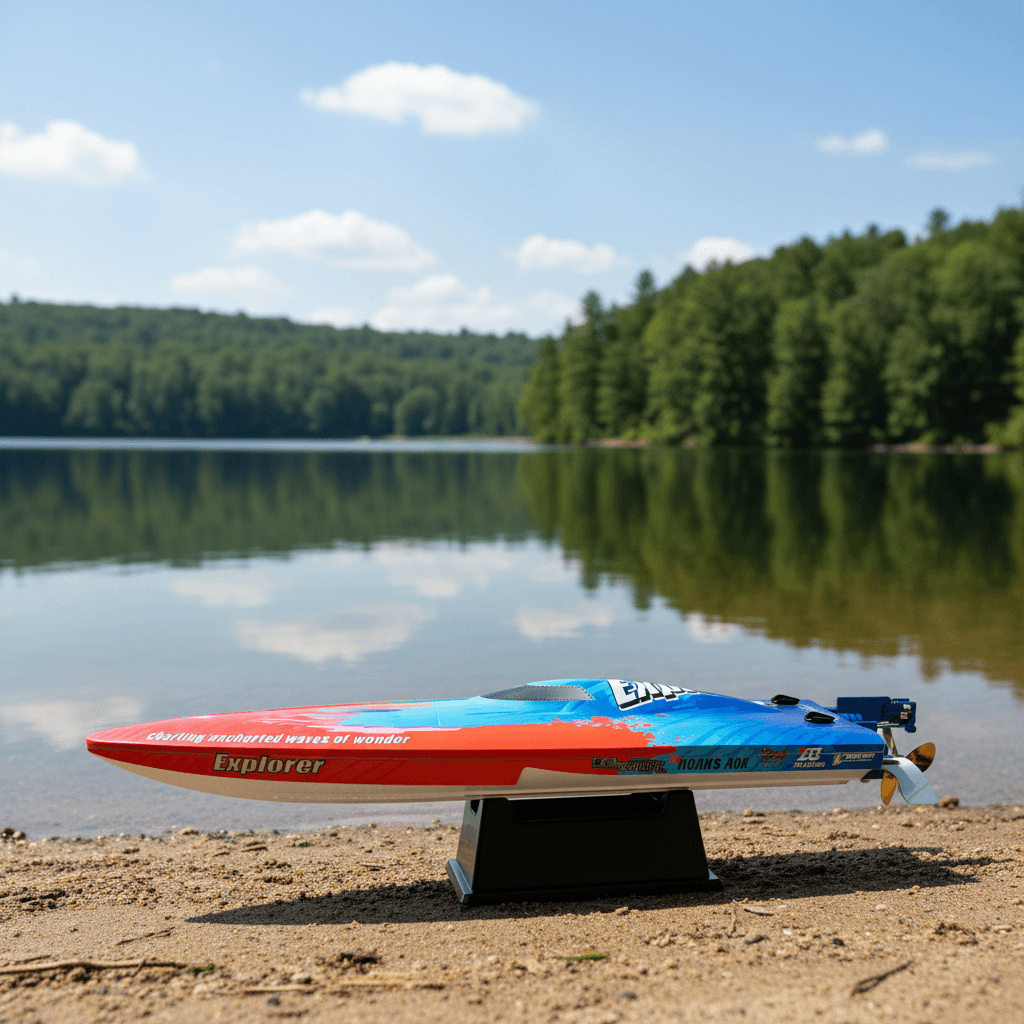 Bateau radiocommandé TFL Hobby 1158 Brushless Explorer Mono RTR - Bleu