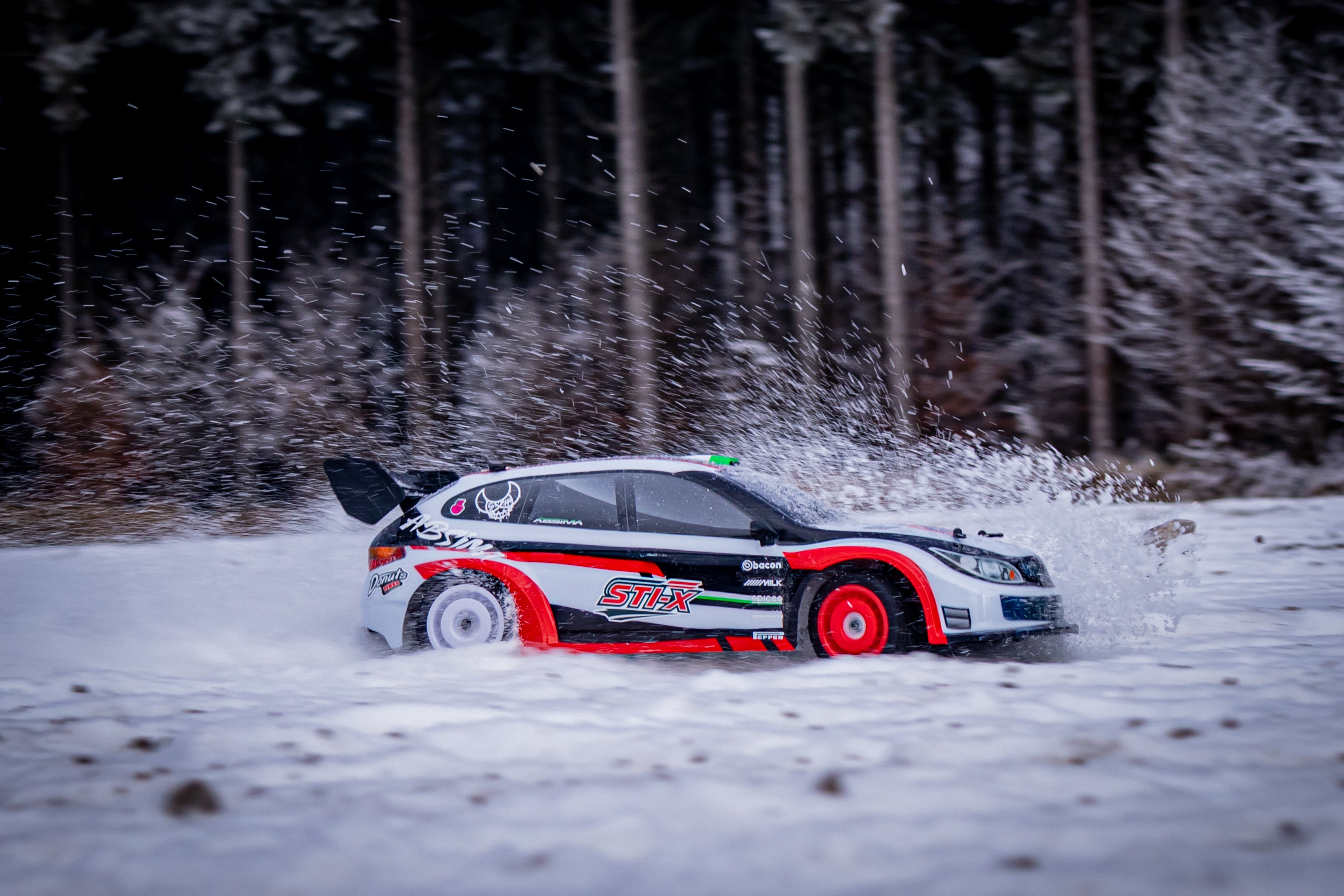 Rallye Absima 1/10 "STi-X" charbon 4WD RTR 12233 version Pack