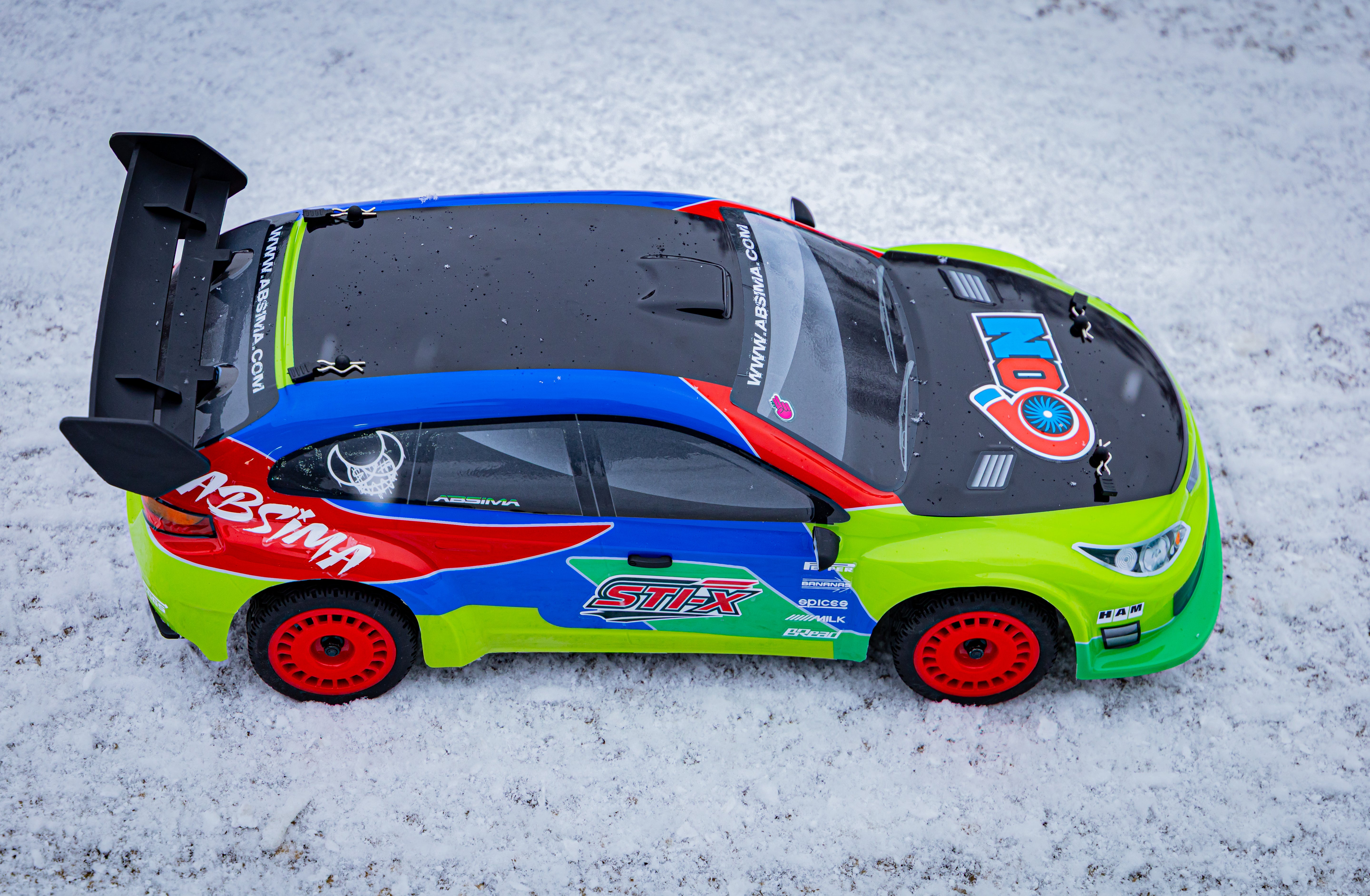 Rallye Absima 1/10 "STi-X" brushless 4WD RTR 12234 version Pack lipo 2S