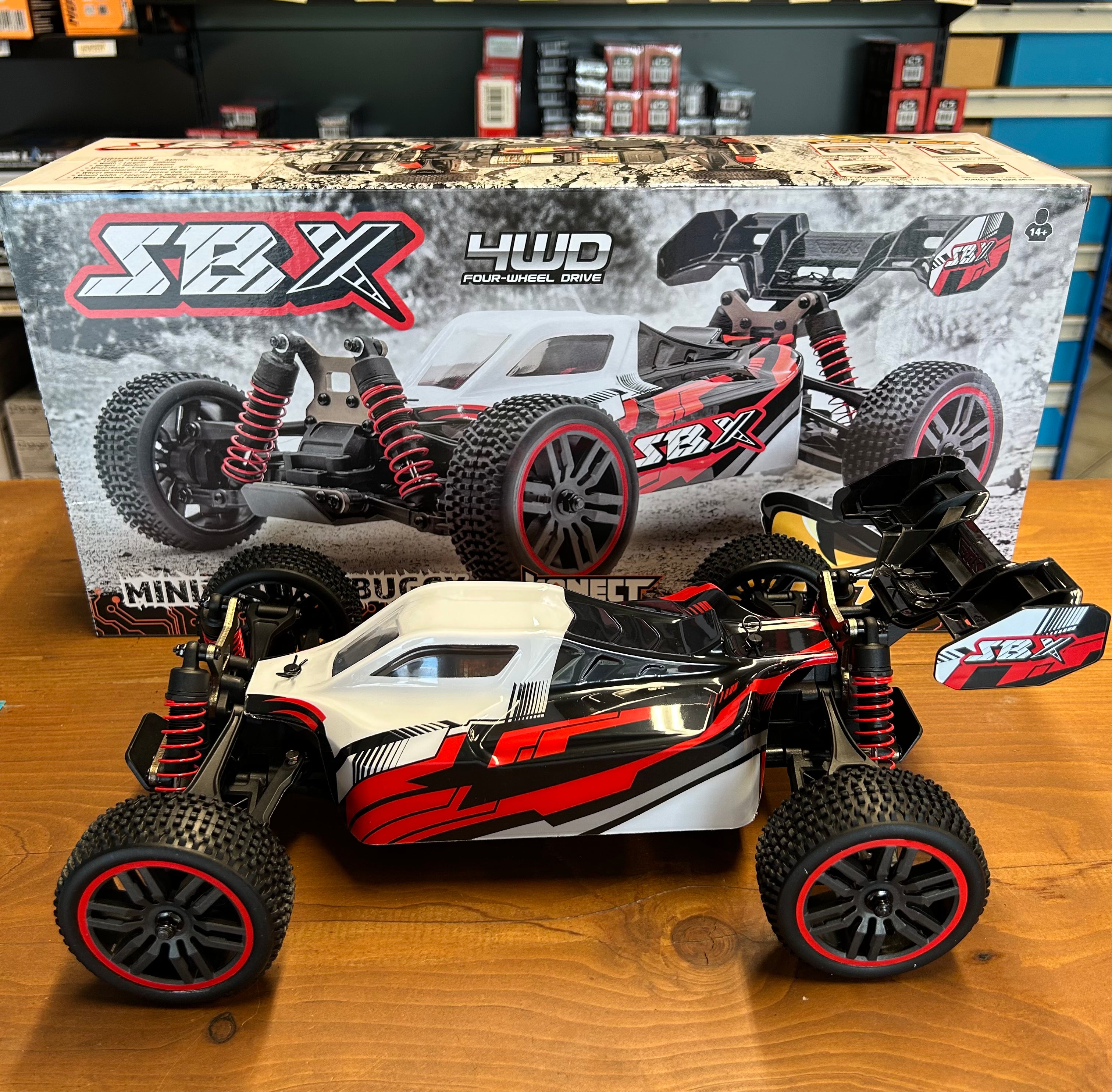 Voiture radiocommandée Funtek SBX Buggy 1/12 XL Rouge 50km/h