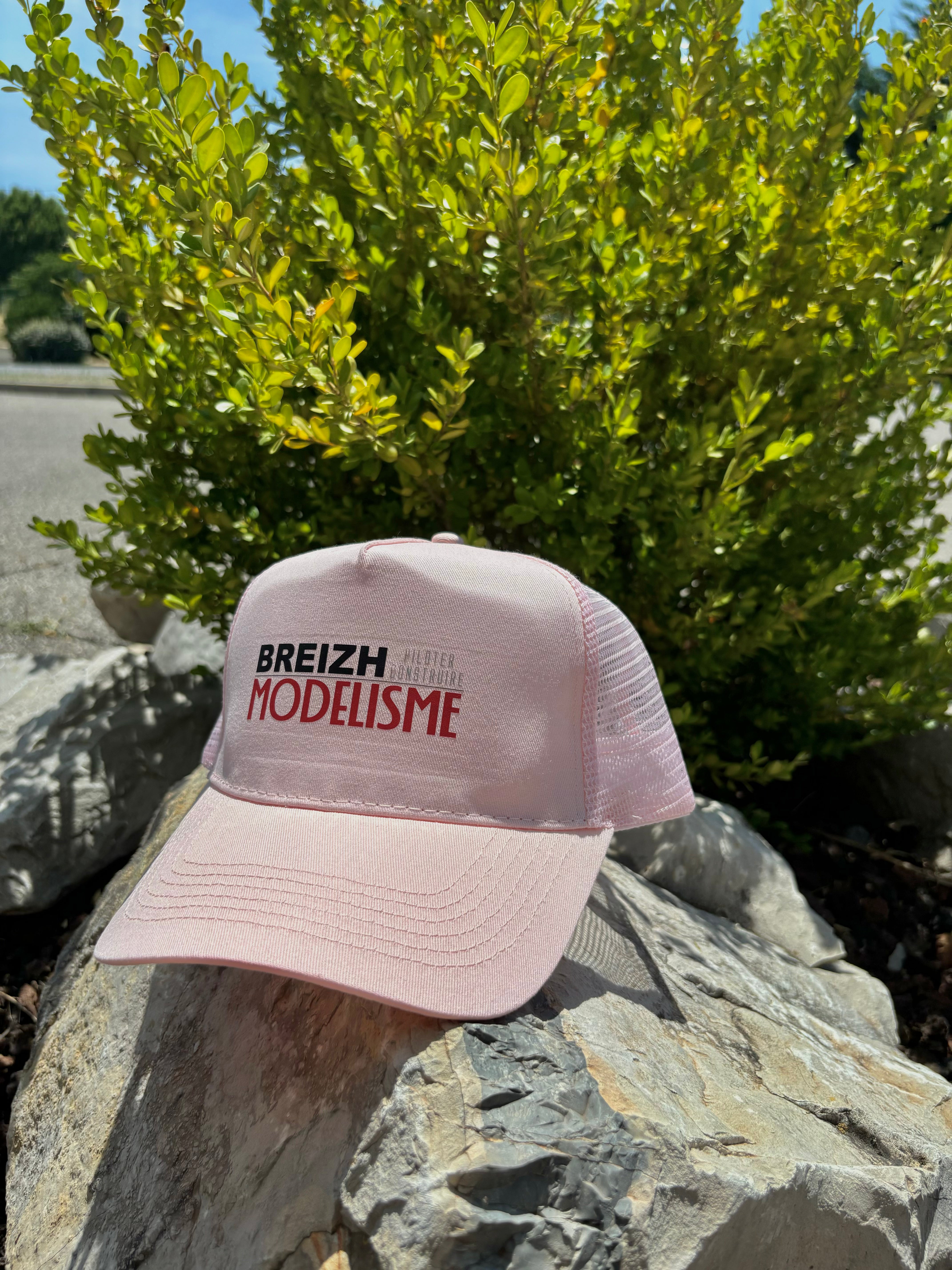 Casquette Breizh Modelisme trucker rose - Breizh Modélisme.
