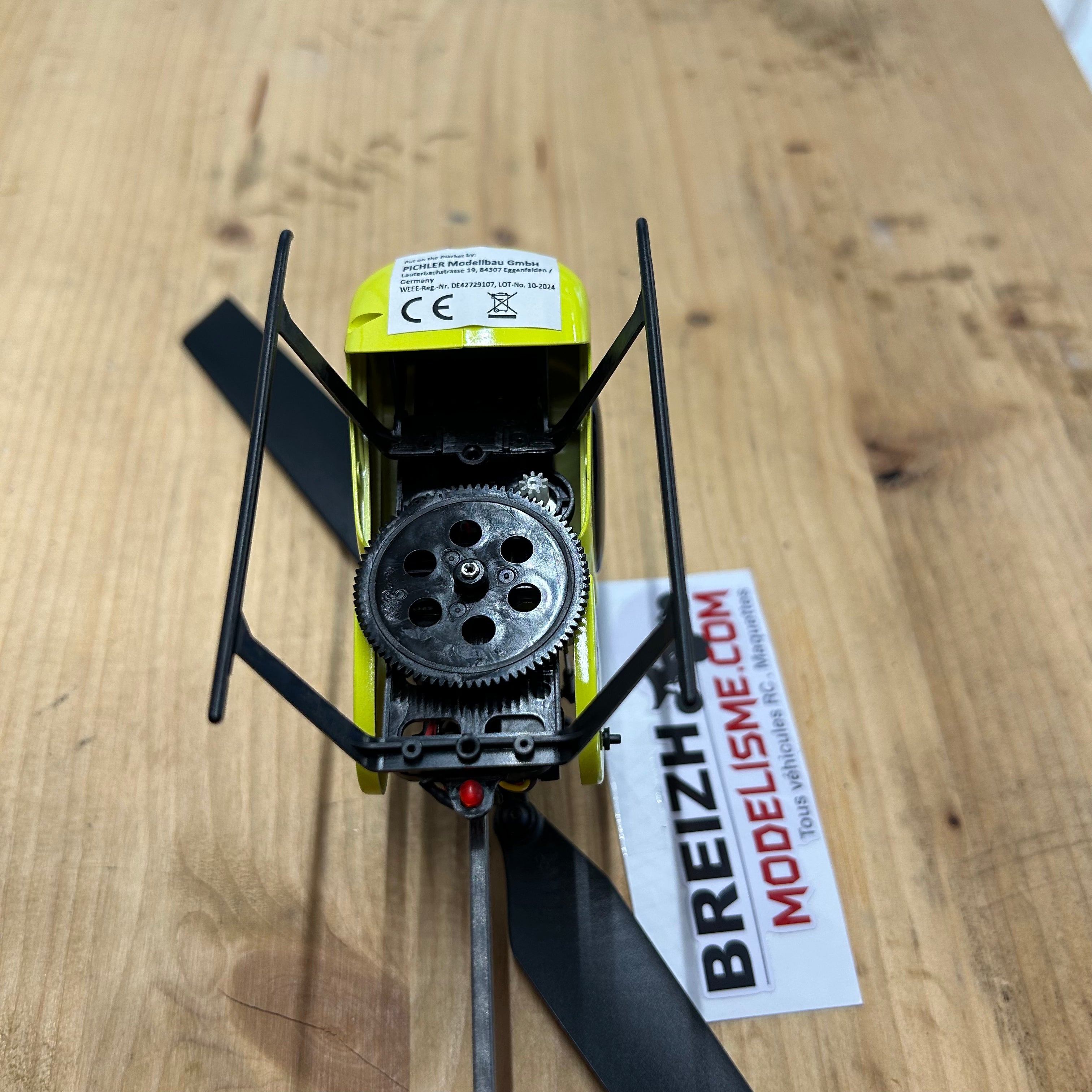 Hélicoptère RC mono pale Hughes 300 RTF jaune 15491