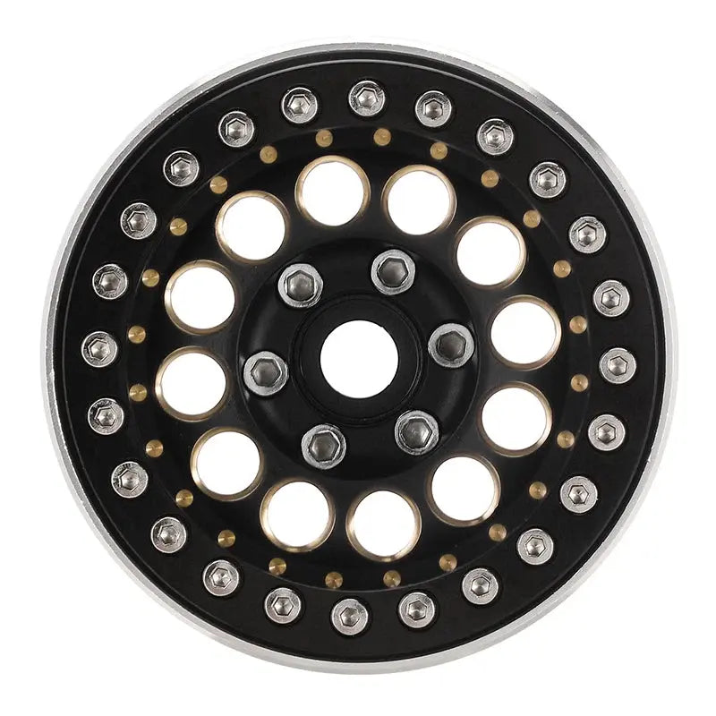 4 jantes INJORA 1,9" en laiton avec déport de -10 mm pour crawlers RC 1/10 (W1957) gris - Breizh Modélisme.