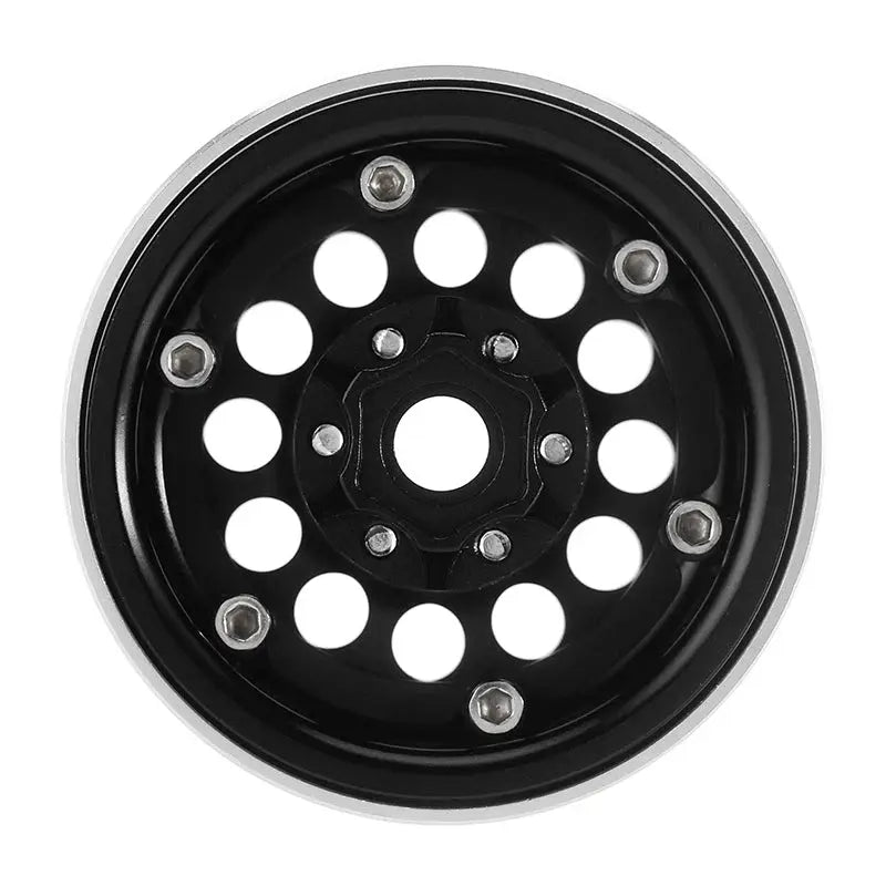 4 jantes INJORA 1,9" en laiton avec déport de -10 mm pour crawlers RC 1/10 (W1957) gris - Breizh Modélisme.