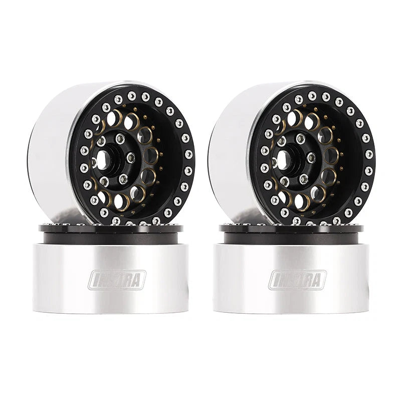 4 jantes INJORA 1,9" en laiton avec déport de -10 mm pour crawlers RC 1/10 (W1957) gris - Breizh Modélisme.