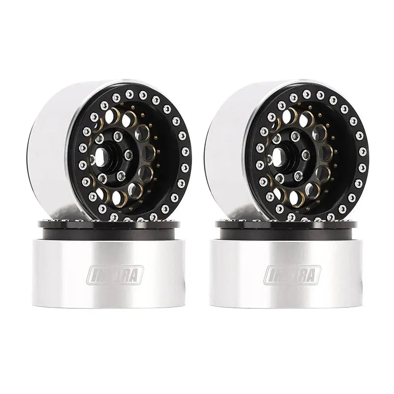4 jantes INJORA 1,9" en laiton avec déport de -10 mm pour crawlers RC 1/10 (W1957) gris - Breizh Modélisme.