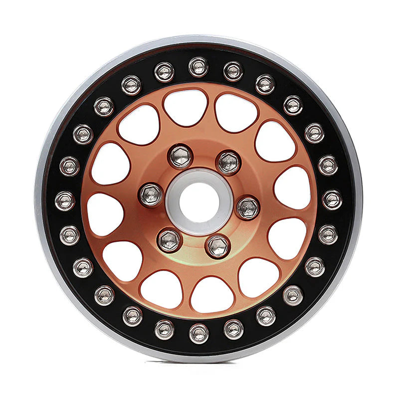 4 jantes en laiton noir ondulé Injora 0,7" D19 pour 1/30 SCX30 (W7005) - Breizh Modélisme.