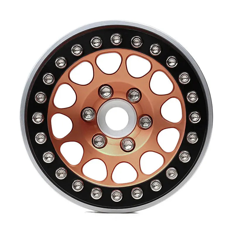 4 jantes en laiton noir ondulé Injora 0,7" D19 pour 1/30 SCX30 (W7005) - Breizh Modélisme.