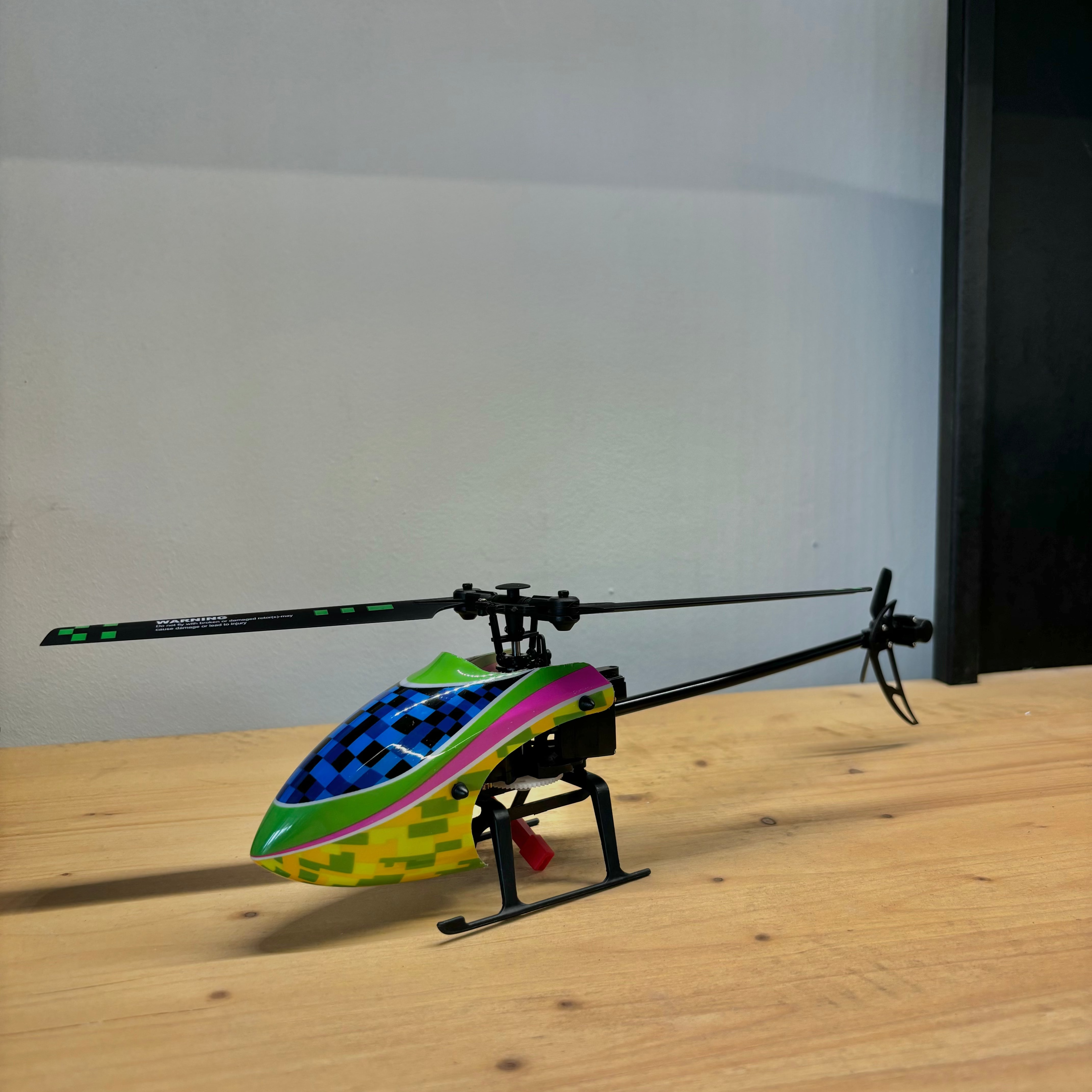 Hélicoptère RC Mono rotor Kootai F03 4 voies Flybarless jaune vert