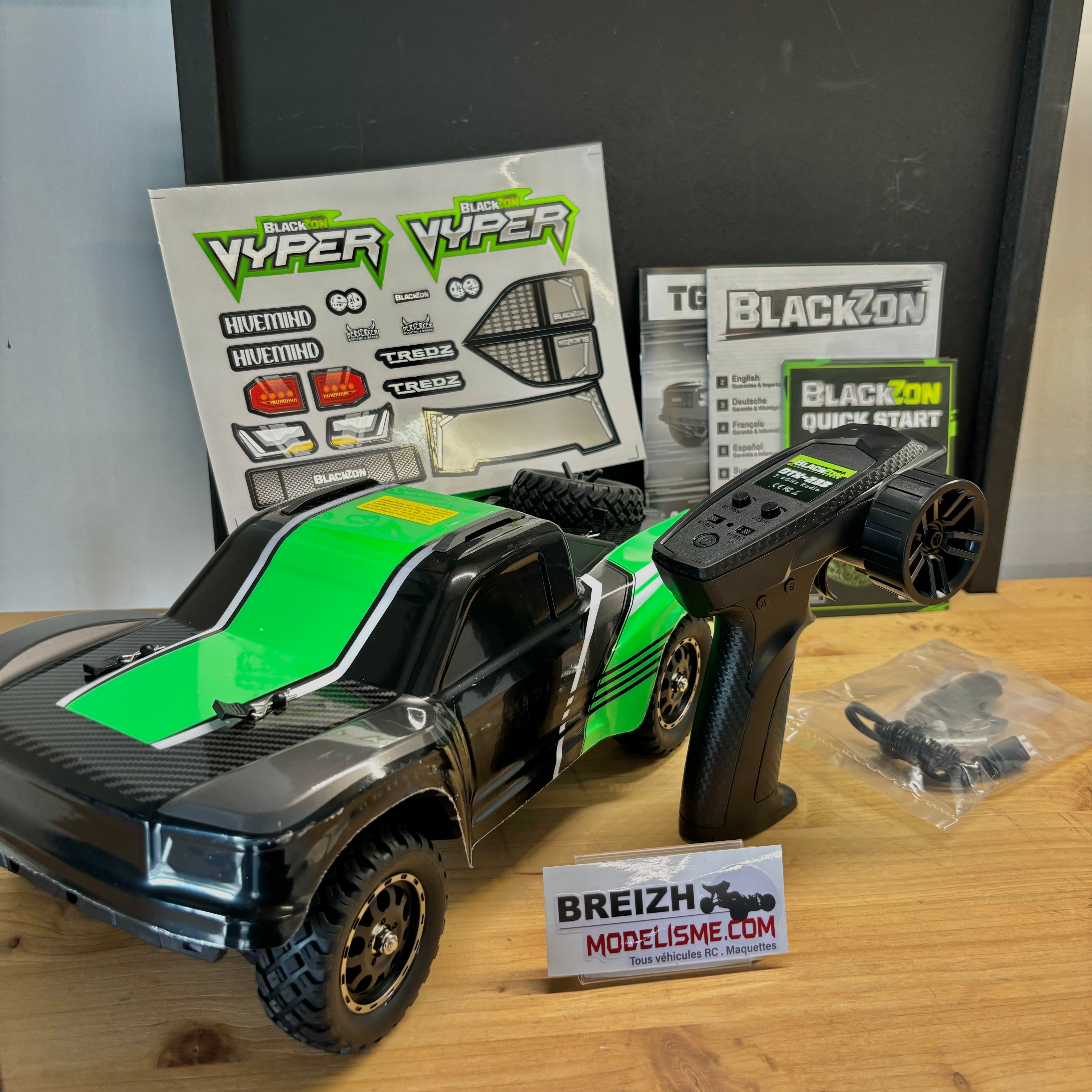 Backzon Vyper 1/16 SC 30km/h 4WD RTR verte