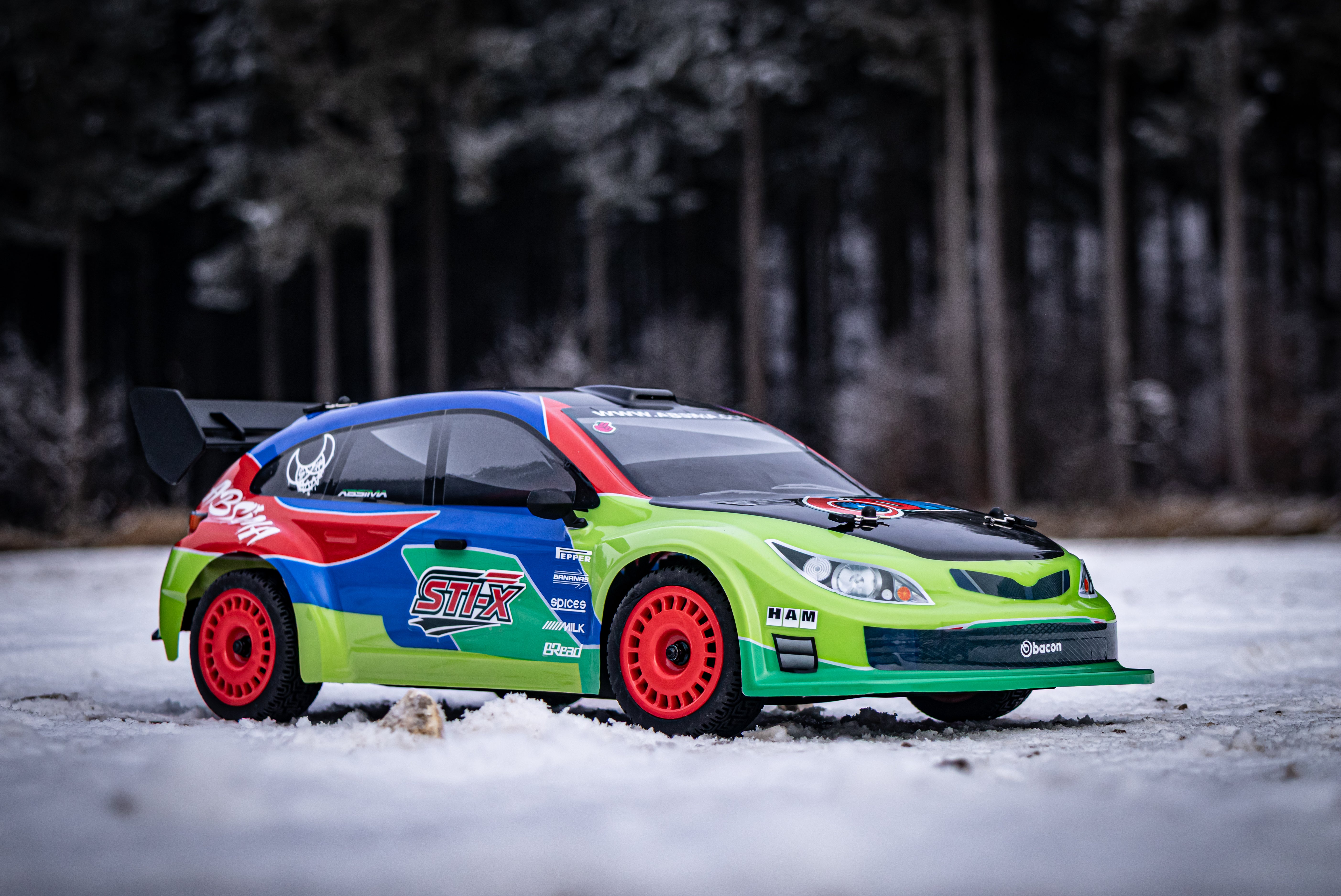 Rallye Absima 1/10 "STi-X" brushless 4WD RTR 12234 version Pack lipo 2S