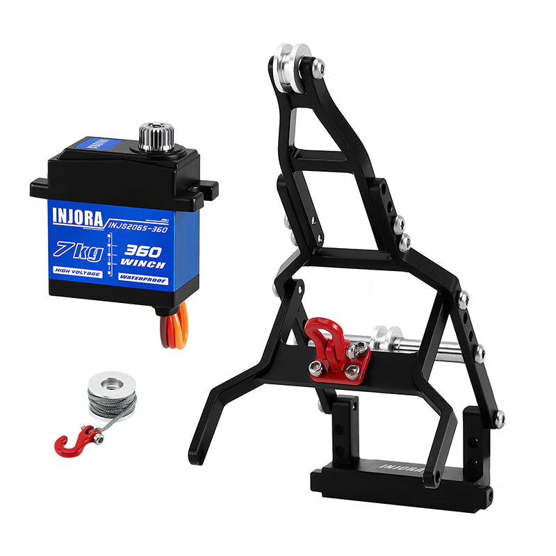 Kit de grue de remorquage INJORA et servo de treuil TRX4M - INJS2065-360-115BK