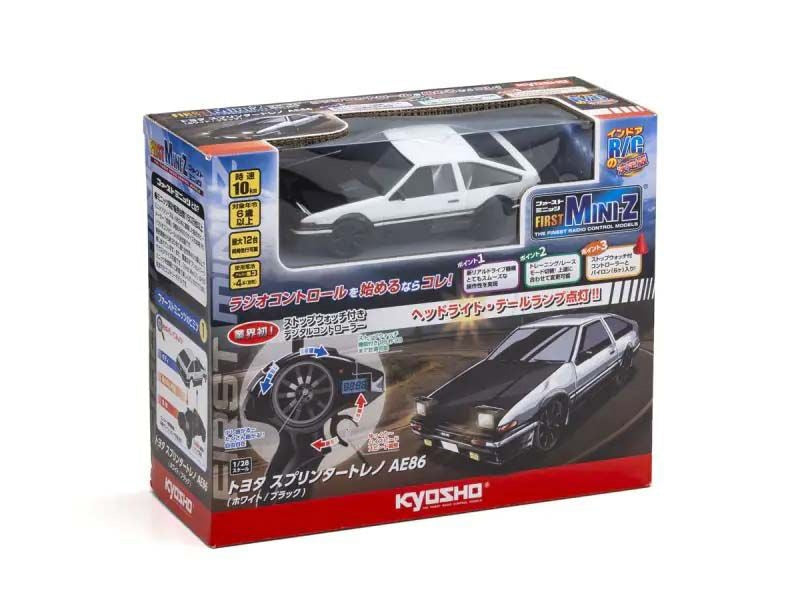 Kyosho First Mini-Z 1:28 Toyota Sprinter Trueno AE86 blanc/noir - K.66612A