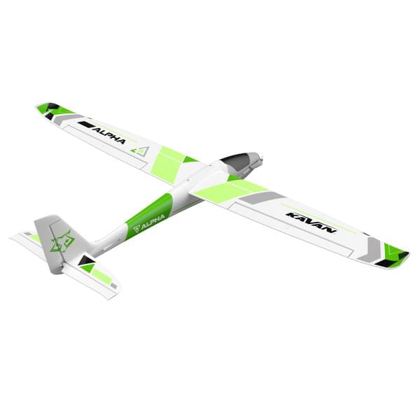 Motoplaneur planeur Kavan ALPHA V2 1500 RTF vert - Breizh Modélisme.