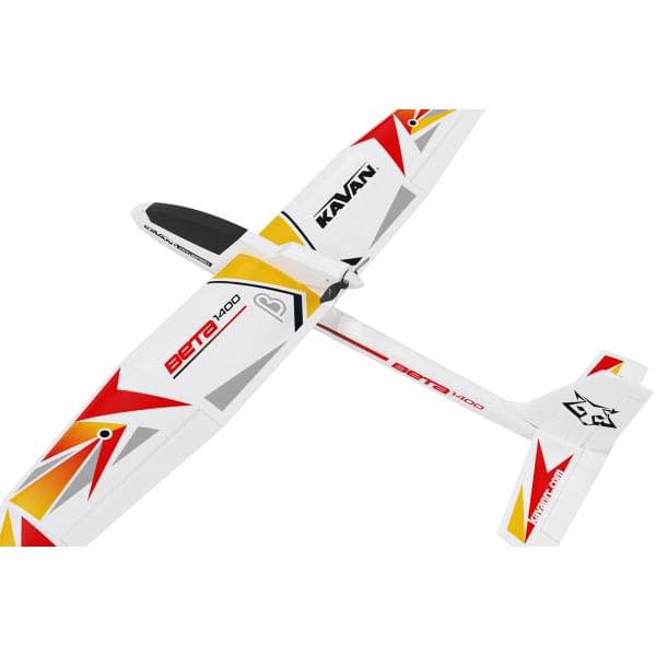 Motoplaneur planeur Kavan Beta 1400 RTF V5 avec radio 24 voies - rouge