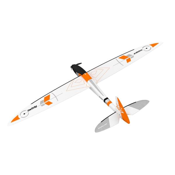 Motoplaneur planeur 3D Kavan TWISTY 1512mm orange - Breizh Modélisme.