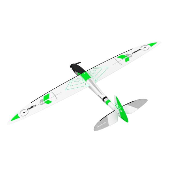 Motoplaneur planeur 3D Kavan TWISTY 1512mm vert - Breizh Modélisme.
