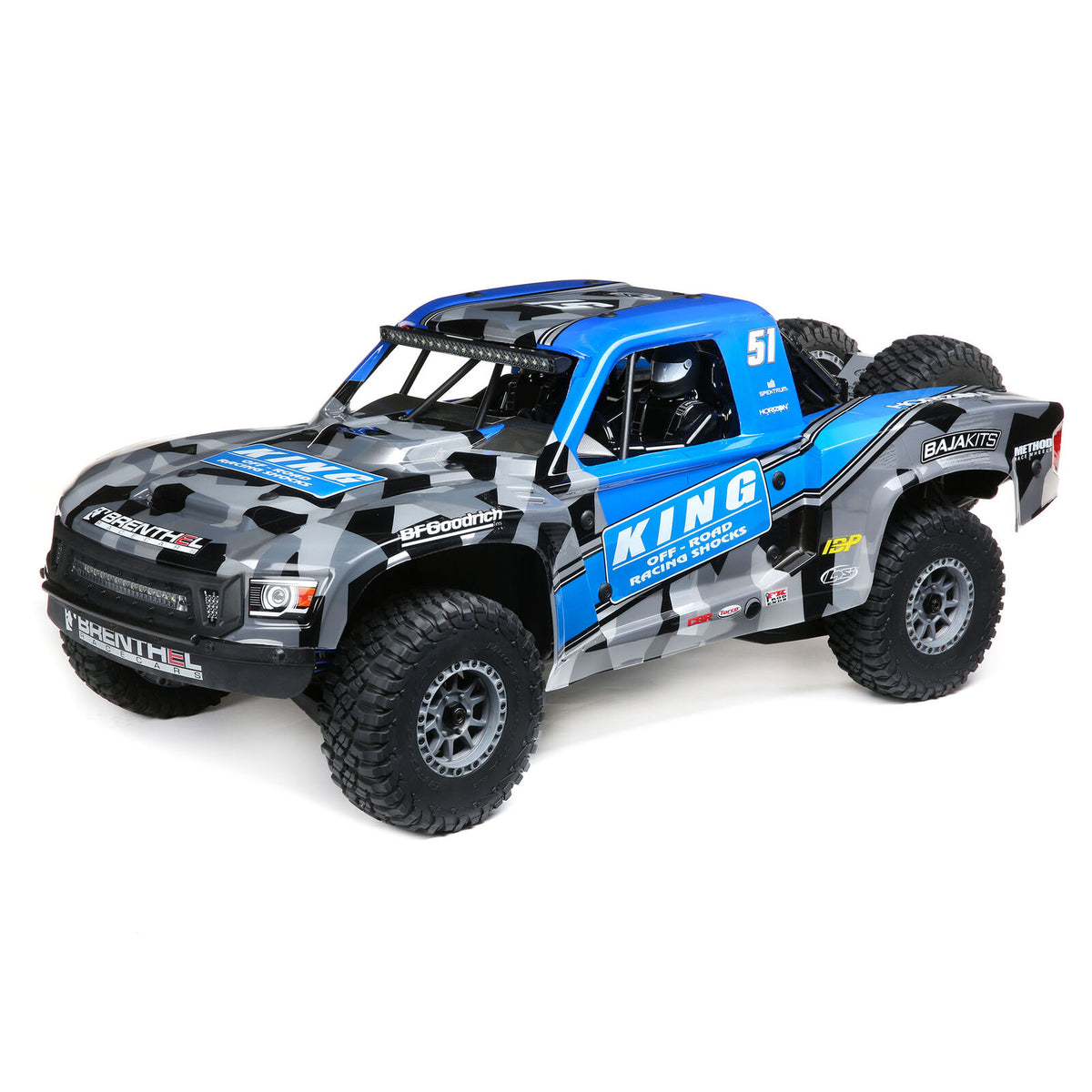 Losi Super Baja Rey 2.0 King Shocks 1/6 4x4 brushless 8S RTR bleu – LOS05021T2 - Breizh Modélisme.