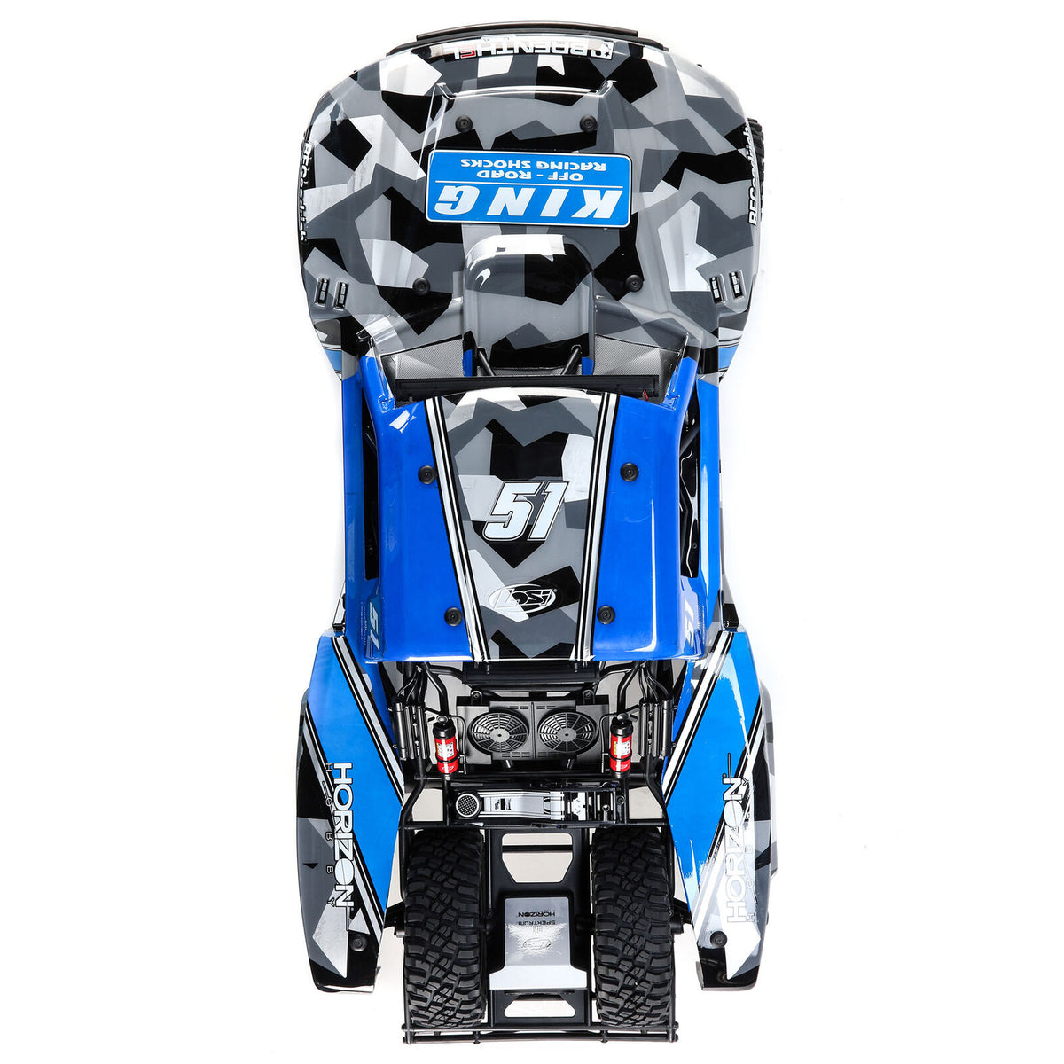 Losi Super Baja Rey 2.0 King Shocks 1/6 4x4 brushless 8S RTR bleu – LOS05021T2 - Breizh Modélisme.