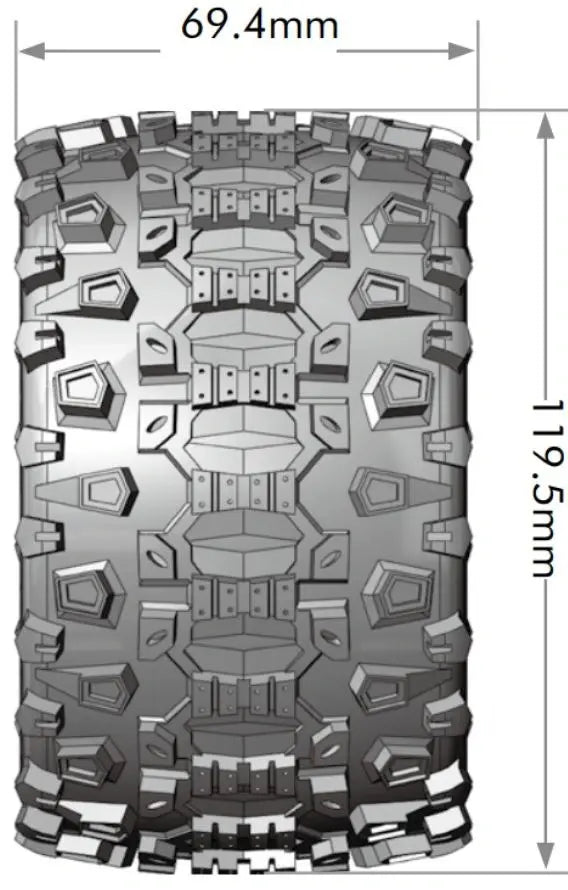 2 Pneus et roues ST-PIONEER 1/10 soft (x2) - LT3227SX - Breizh Modélisme.