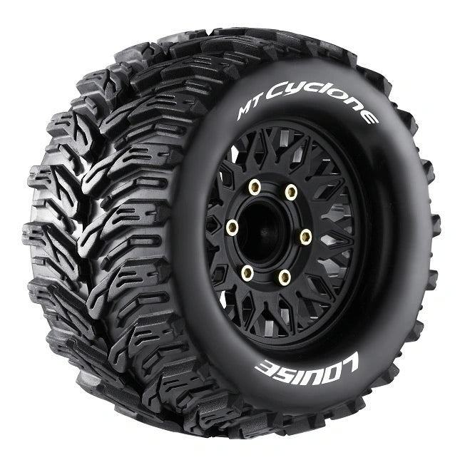 2 Pneus et roues MT-CYCLONE 1/10 soft (x2) - LT3226SX - Breizh Modélisme.