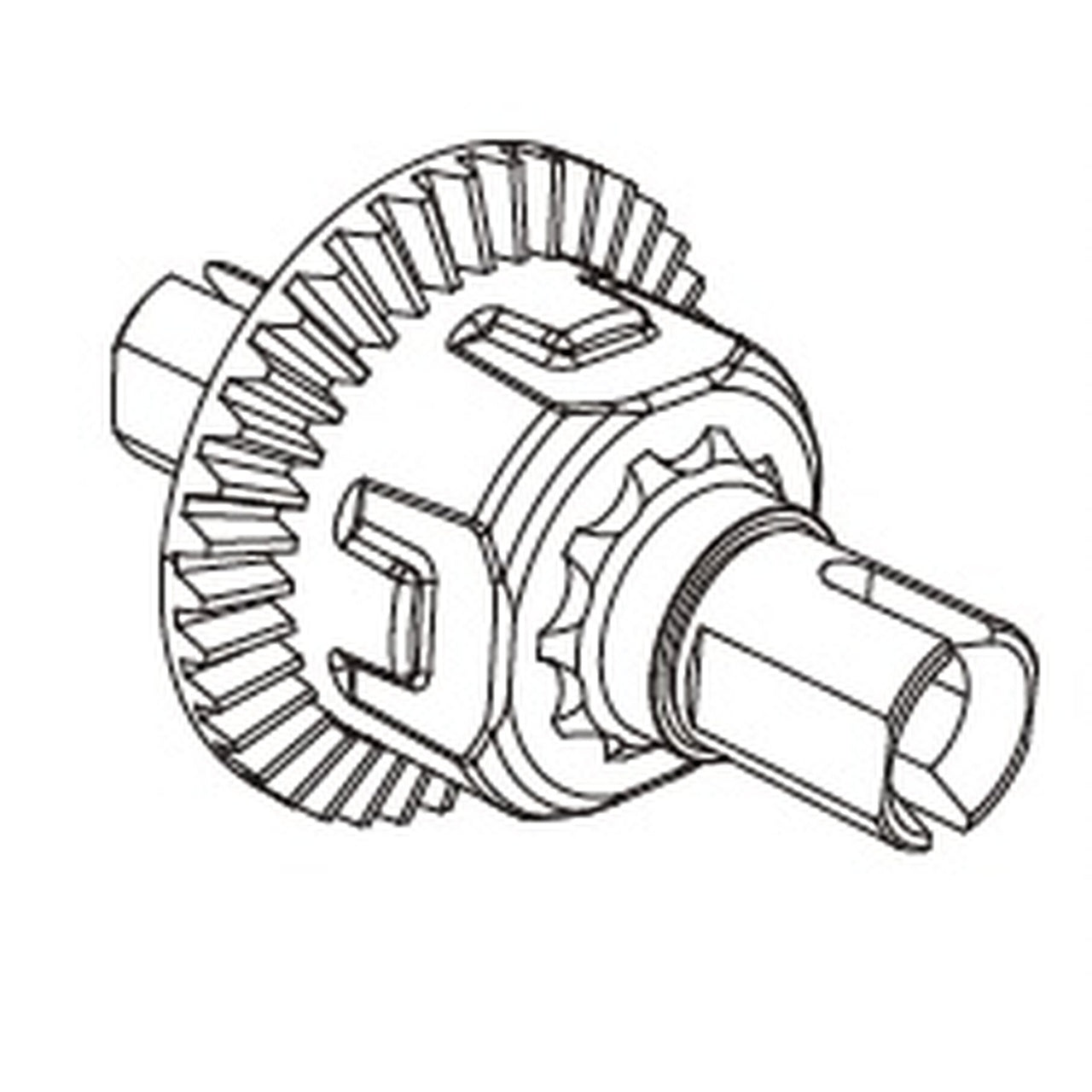 Différentiel avant complet pour MJX - P73420F - Breizh Modélisme.