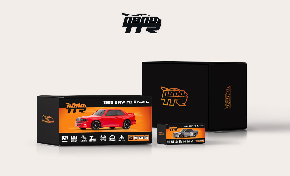 HPI 1/64 nano TTR 1989 BMW M3 E30 Ravaglia RTR-X 160990 rouge