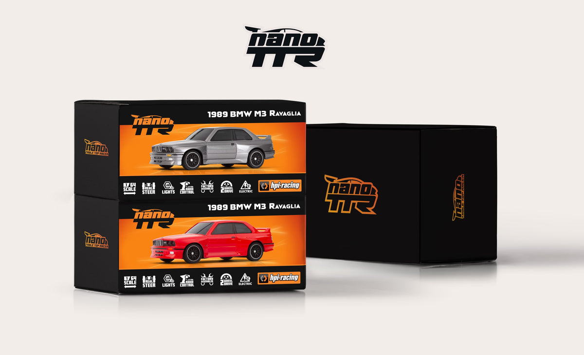 HPI 1/64 nano TTR 1989 BMW M3 E30 Ravaglia RTR-X 160990 rouge