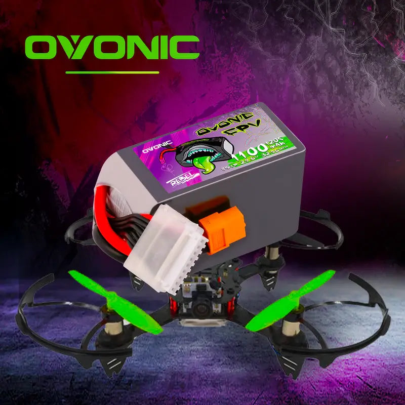 Lot de 2 batteries Lipo Ovonic Rebel 2.0 120C 8S 1100mAh 29,6V XT60 - Breizh Modélisme.