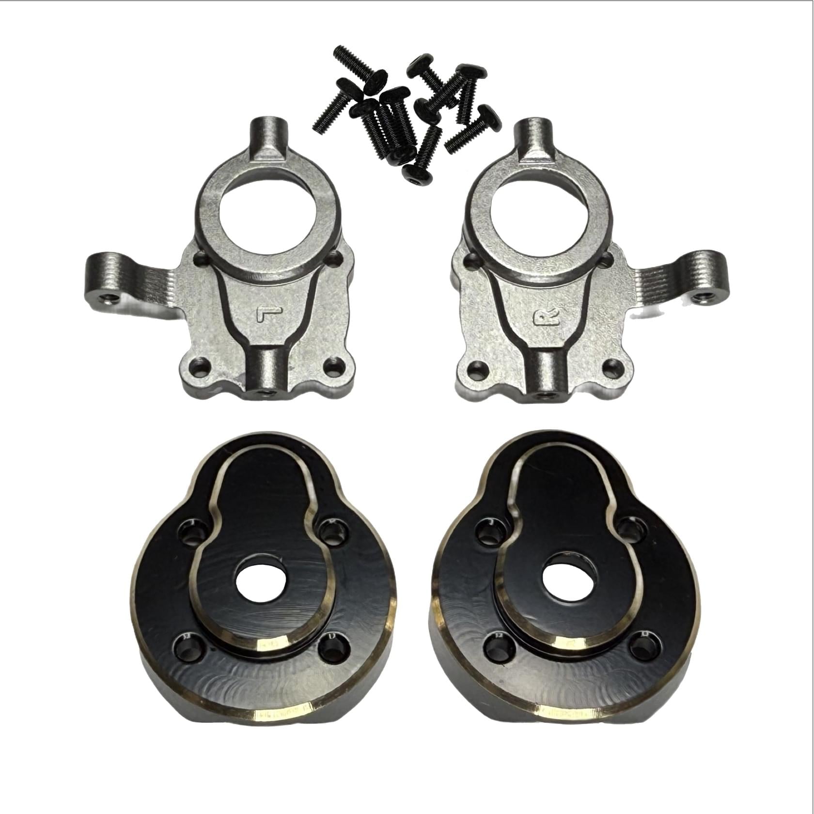 Ensemble de moyeu de portail avant en aluminium V2 pour EVO/GOAT - HBP240391