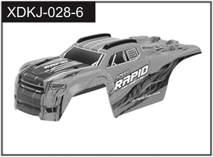 Carrosserie orange pour Rapid 1/20 - J-028-6 orange - Breizh Modélisme.