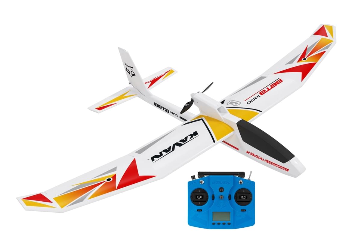 Motoplaneur planeur Kavan Beta 1400 RTF V5 avec radio 24 voies - rouge