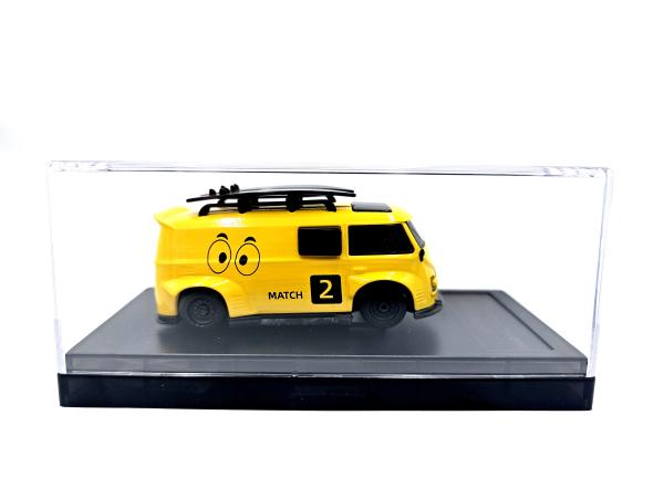 Pocket Racer Bus de course jaune avec télécommande 1/64 - PR-X1-ge