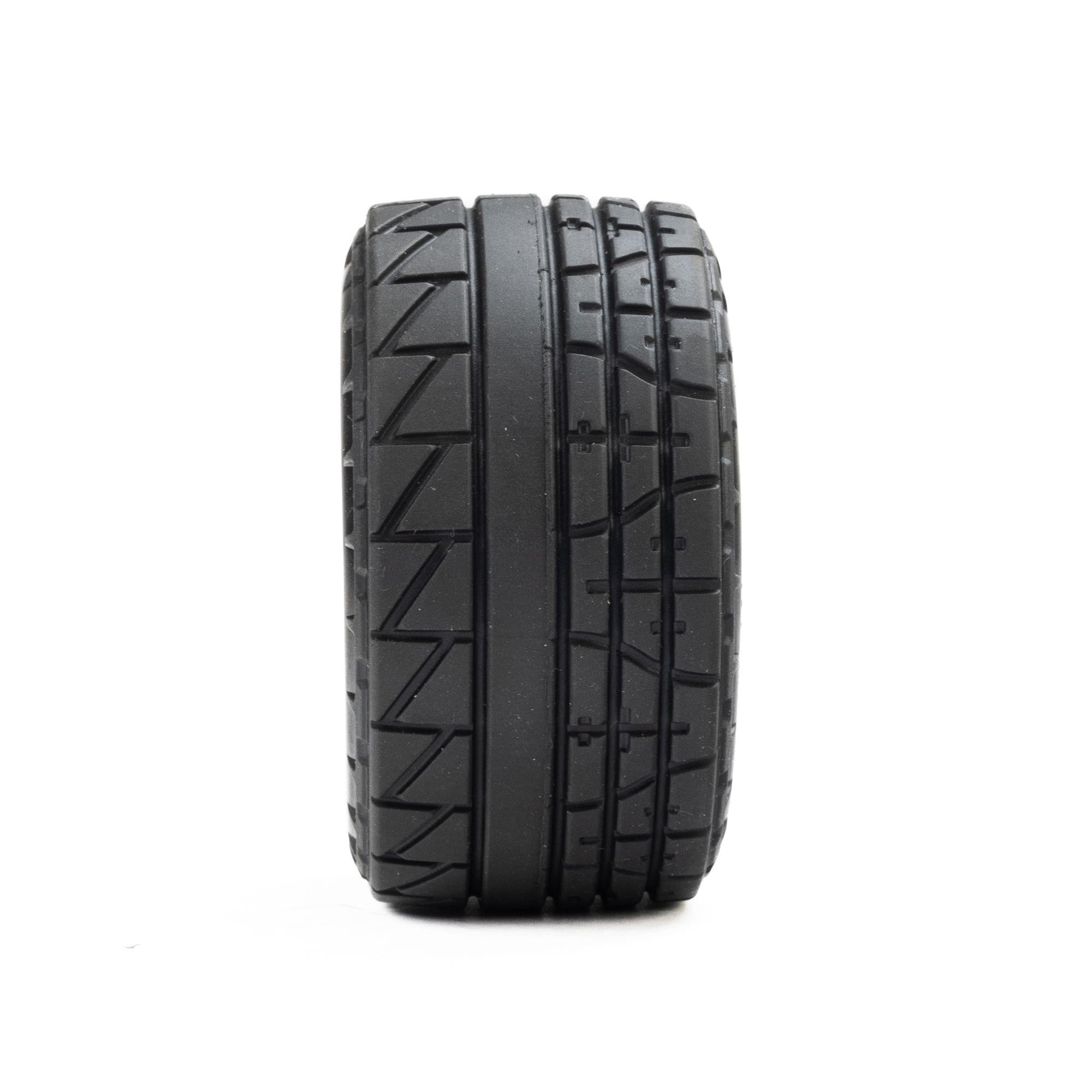 2 pneus de route avant/arrière Menace 12mm Arrma Mini Kraton 1/16 - Breizh Modélisme.