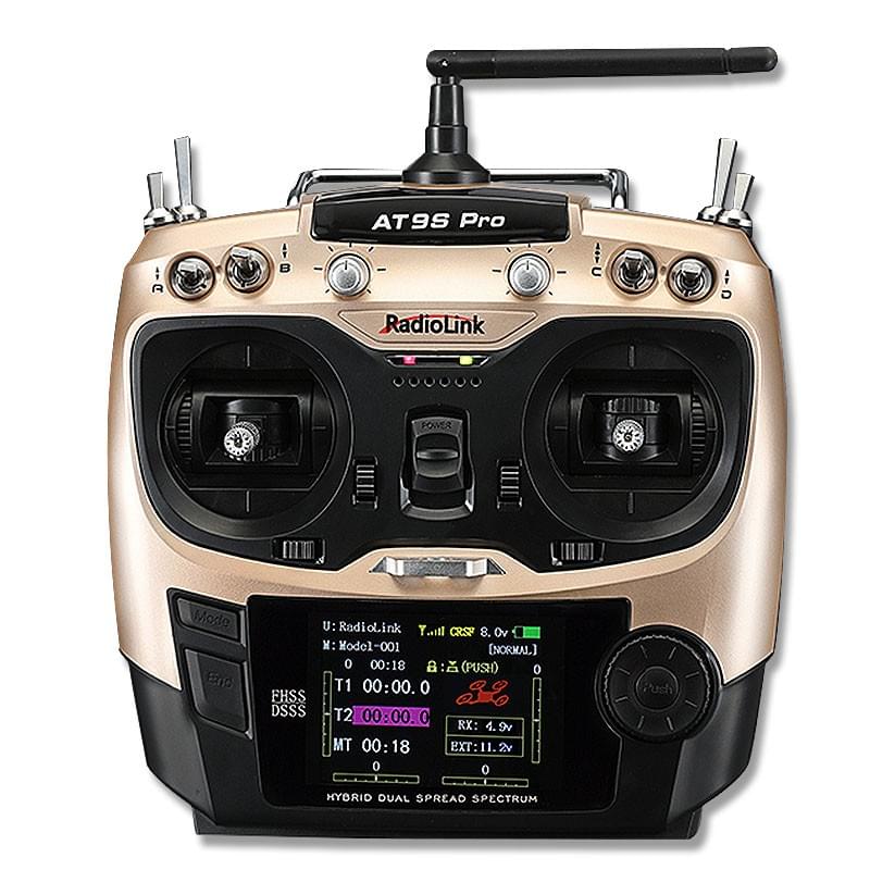 Radio Radiolink AT9S Pro 10/12 voies (Mode 2) avec récepteur R9DS