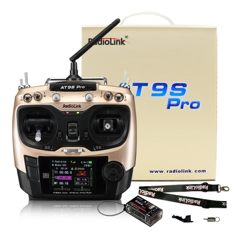 Radio Radiolink AT9S Pro 10/12 voies (Mode 2) avec récepteur R9DS