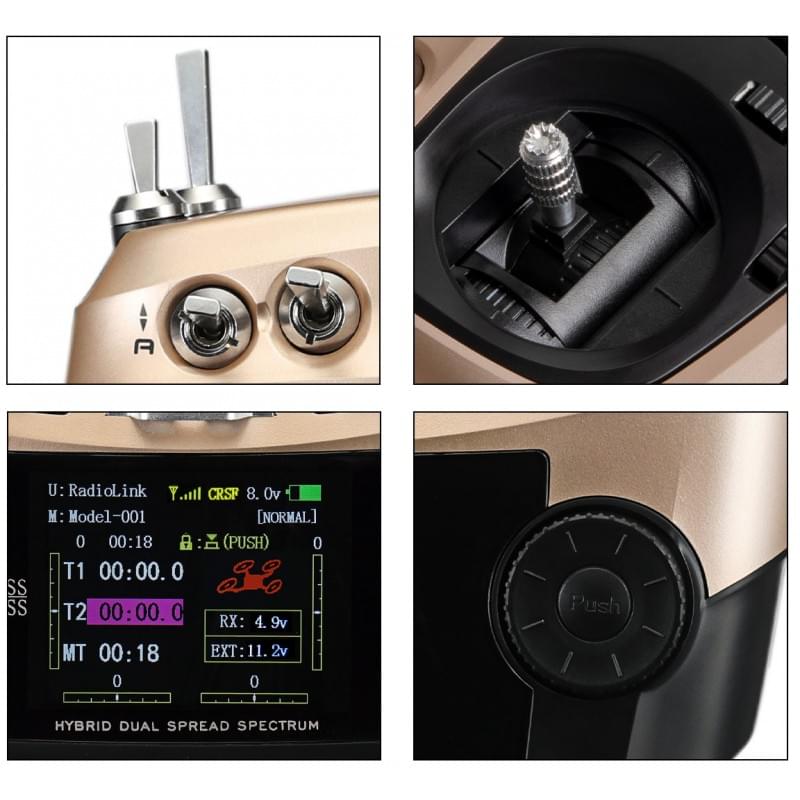 Radio Radiolink AT9S Pro 10/12 voies (Mode 2) avec récepteur R9DS