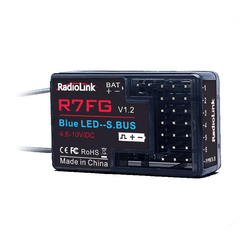 Récepteur surface 7 voies V1.4 avec télémétrie et Gyro - RADR7FG
