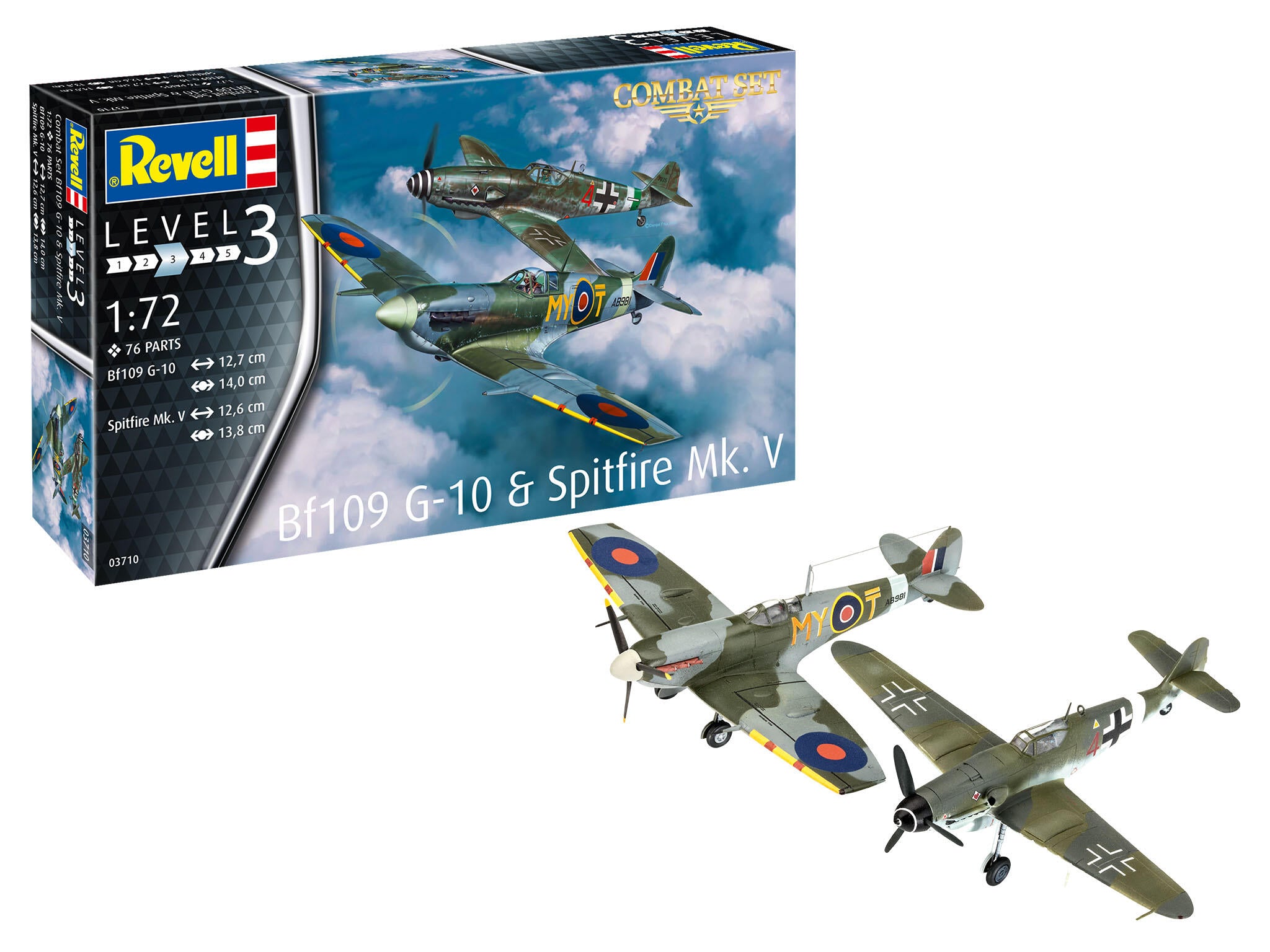 Maquette avion Revell 03710 Set combat BF109G-10 & Spifire