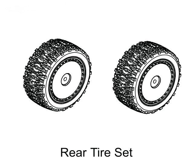 Jeu de pneus arrière pré-collés Neon Buggy (x2) - 1210019