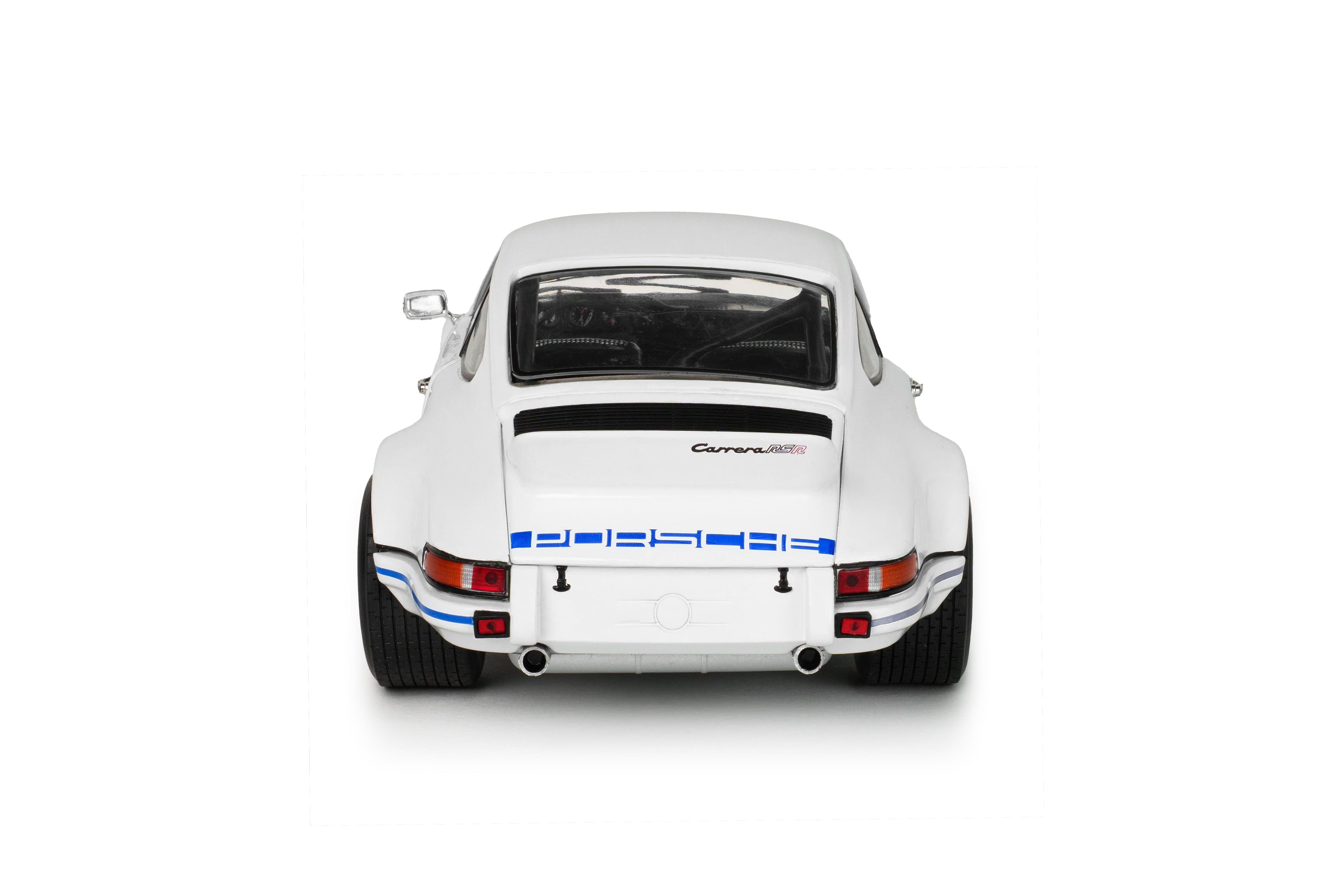 Solido S1801119 Voiture miniature collection 1/18 Porsche 911 RSR – White / Blue Carrera Stripes – 1973